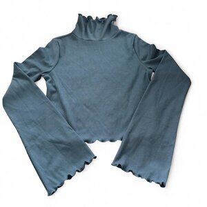 Urban Outfitters Women's Blue and Green Blouse